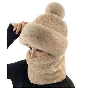 Cozy Winter Knit Mask Hat